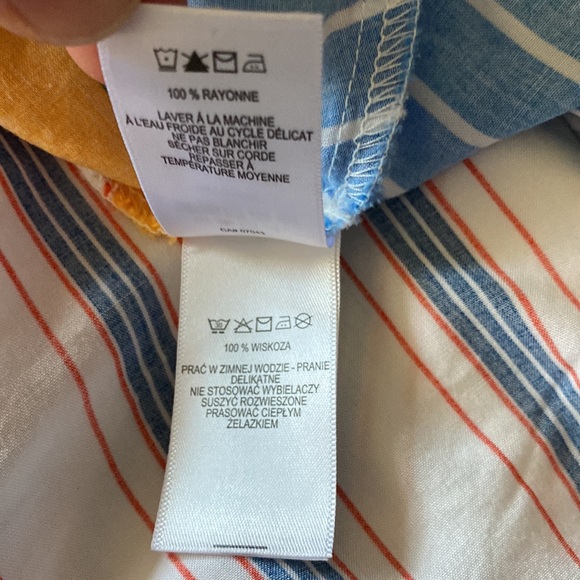 Anthropologie Antibes Blanc Striped Midi Dress Womemn S Beachy‎ Coastal Cover-Up - Picture 6 of 9